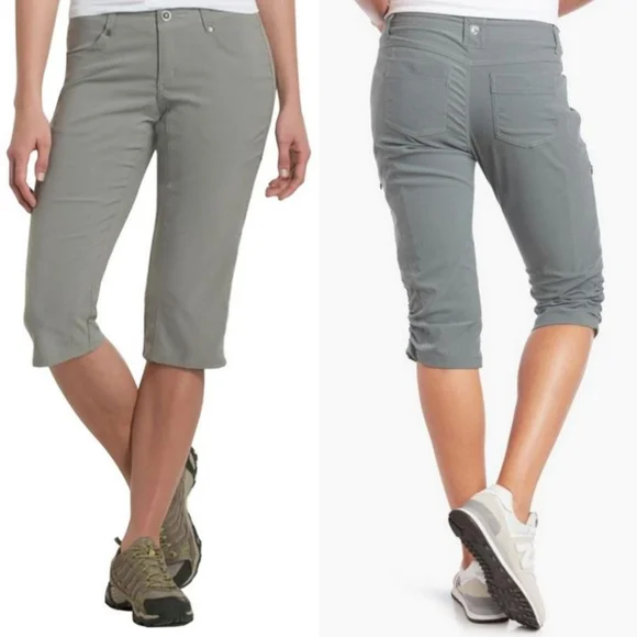 Kuhl "Trekr Kapri" Capri Pants Sage Green Hiking Gorpcore | Women's Size 4 - Picture 1 of 13
